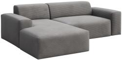 Rodier Szürke kordbársony sarokkanapé MESONICA Fluvio 250 cm, bal (RODIER-VILLET-165A-4L)