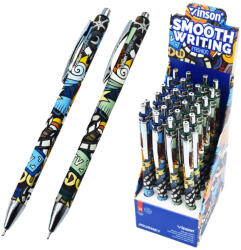 Vinson Golyóstoll nyomógombos 0, 7mm Vinson Journey K62 vegyes test displ 24 db/display (59111) - cartridge