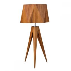 Accord Lighting Veioza tripod Angular QN-ANGULAR-TL-TEAK, 1xE27, H62cm, lemn de tec (QN-ANGULAR-TL-TEAK)
