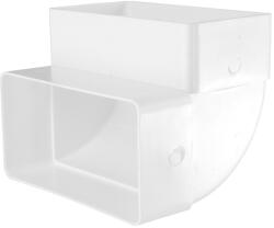 Dalap PVC függőleges könyökidom szögletes légcsatornákba 90°, 220x90 mm