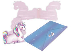  Amscan meghívó borítékkal, 8db, Unicorn Dreams (5) (9919527)