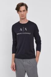 Giorgio Armani hosszú ujjú sötétkék, férfi, nyomott mintás - sötétkék XL