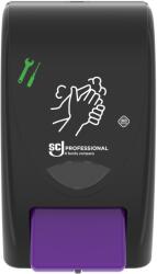 SC Johnson Professional SCJP Proline Cleanse Heavy Duty nyomógombos ipari kéztisztító adagoló, patronos rendszer, manuális, 2L, ABS műanyag, fekete/lila (SCJP-HVY2LDB)