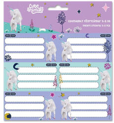 Ars Una Füzetcímke ARS UNA 18 darabos Cute Animals-Unicorn (53834485) - papir-bolt