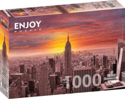 Enjoy - Naplemente New York Felhőkarcolói Felett 1000 darabos kirakó (1068)