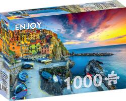 Enjoy - Manarola Kikötő Alkonyatkor Cinque Terre, Olaszország 1000 darabos kirakó (2084)