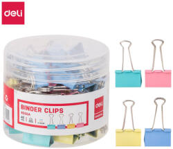 Deli Binder kapocs színes 19 mm, Deli, 40 darabos