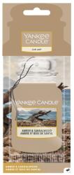 Yankee Candle Amber & Sandalwood Papír Autóillatosító - yankeegyertya