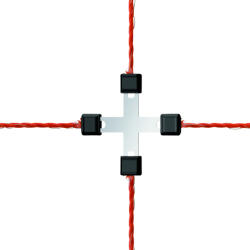 Kerbl AKO Litzclip® villanypásztor vezeték-keresztösszekötő - max. 3 mm-es vezetékhez, 5 db/cs