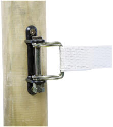 Kerbl Csavarozható sarokszigetelő fémcsappal max. 40 mm-es villanypásztor szalaghoz - 10 db/cs