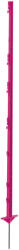 Kerbl AKO Classic műanyag villanypásztor tartóoszlop - pink, 156 cm, dupla taposóval, 5 db/cs