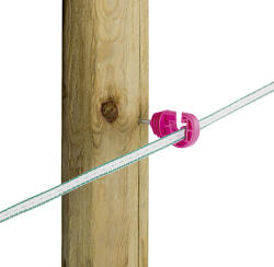 Kerbl Prémium kombinált villanypásztor szigetelő facsavaros menettel - pink, 25 db/cs