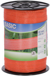 Kerbl CORRAL BASIC Classe villanypásztor szalag - narancs, 200 m x 40 mm, 3, 67 ohm/m, 130 kg