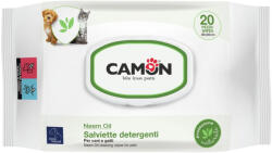  CAMON CAMON Neem Oil, șervețele umede câini și pisici, Ulei de Neem, 20buc
