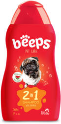  BEEPS BEEPS 2 in 1 Shampoo, șampon câini și pisici, Pepene Rosu, flacon, 502ml