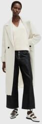 AllSaints kabát gyapjú keverékből MABEL COAT - fehér 40