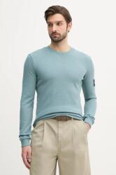 Calvin Klein pamut melegítőfelső bézs, férfi, nyomott mintás, J30J323485 - zöld XL