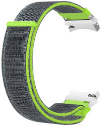 RMPACK 20mm Samsung Galaxy Watch 5 44mm / Watch 5 40mm / Watch 5 Pro 45mm Óraszíj Pótszíj Szövet - Tépőzáras SportLoop Zöld/Kék