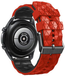 RMPACK 22mm Univerzális Pótszíj Óraszíj Szilikon Triagle Dimension Style Piros/Fekete
