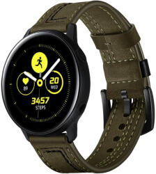 R-Mobile Pack Samsung Galaxy Watch Active Óraszíj Pótszíj - Bőrszíj RMPACK Man Style Zöld