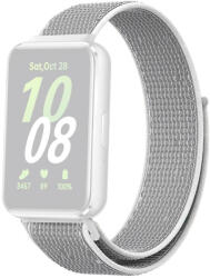 RMPACK Samsung Galaxy Fit3 Pótszíj Szövet Óraszíj - Nylon Szíj Szürke/Fehér