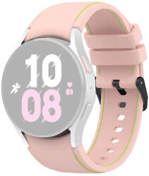 RMPACK 20mm Samsung Galaxy Watch 5 44mm / Watch 5 40mm / Watch 5 Pro 45mm Szilikon Pótszíj Óraszíj Sport Line Series "S" Méret Rózsaszín/Zöld