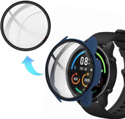 RMPACK Xiaomi Mi Watch Védőkeret Protetive Cover 2in1 Üvegfóliával Tempered Glass 2in1 Kék
