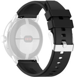 Techsuit - 20 mm-es óraszíj (W026) - Samsung Galaxy Watch 4/5/Active 2, Huawei Watch GT 3 (42mm)/GT 3 Pro (43mm) - Fekete