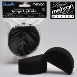 Mehron Paradise Makeup AQ Mehron profi arcfestő félkör szivacs fekete 2db/cs