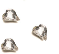 Oranjolie Professional Bling strasszkő 3db/cs Szívek fehér