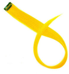  Színes hajtincs citromsárga egyenes, 60 cm