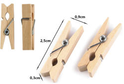 Verk Group Csipesz fa natúr - 2, 5 x 0, 9 cm 10db/cs (Mk956852)