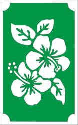 Mk Kreatív 8x5 cm-es Csillámtetoválás sablon - Trópusi virágok 72 (Mk8072)