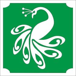 Mk Kreatív Csillámtetoválás sablon 5x5 cm-es - Páva 469 (Mk302098)