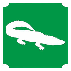 Mk Kreatív 5x5 cm-es Csillám tetoválás sablon - Krokodil 373 (Mk5373)