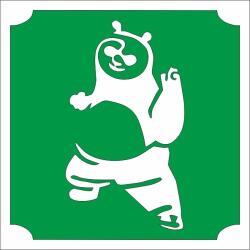 Mk Kreatív 5x5 cm-es Csillám tetoválás sablon - Kung-fu Panda 302 (Mk5302)