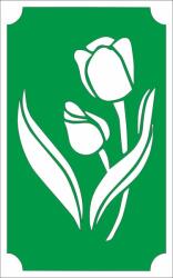 Mk Kreatív 8x5 cm-es Csillámtetoválás sablon - Tulipánok 67 (Mk8067)