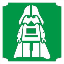 Mk Kreatív 5x5 cm-es Csillámtetoválás sablon - Lego Darth Vader 94 Star wars (Mk5094)