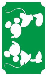 Mk Kreatív 8x5 cm-es csillámtetoválás sablon - Mickey mouse 38 (Mk8038)