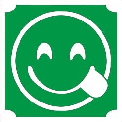Mk Kreatív 5x5 cm-es Csillámtetoválás sablon -Emoji, smile 303 (Mk5303)