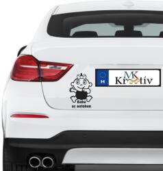 Mk Kreatív Baba az autóban - fiú, lány autós matrica több méretben (Mk994445)