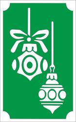 Mk Kreatív 8x5 cm-es Csillámtetoválás sablon - Karácsonyi dísz 45 (Mk8045)
