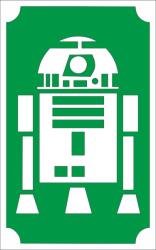 Mk Kreatív 8x5 cm-es Csillámtetoválás sablon - Star Wars, R2-D2 130 (Mk8130)