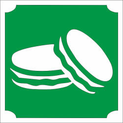 Mk Kreatív 5x5 cm-es Csillámtetoválás sablon - Macaron sütemény 78 (Mk5078)