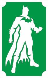 Mk Kreatív 8x5 cm-es Csillámtetoválás sablon - Batman 52 (Mk8052)