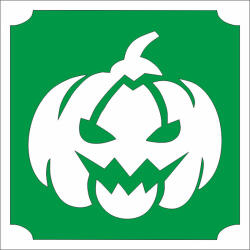 Mk Kreatív 5x5 cm-es Csillám tetoválás sablon - Halloween tök 232 (Mk5232)