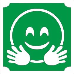 Mk Kreatív 5x5 cm-es Csillám tetoválás sablon -Emoji, Smile 321 (Mk5321)