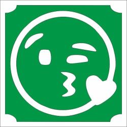 Mk Kreatív 5x5 cm-es Csillámtetoválás sablon - Emoji, Smiley 49 (Mk5049)