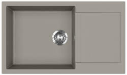 Evido Cubo XL 6S Compact Silgranit mosogató, kompakt kialakítás, forgatható kivitel, 860 x 500 mm /platina/ (CUBO XL 6S COMPACT PLATINA)
