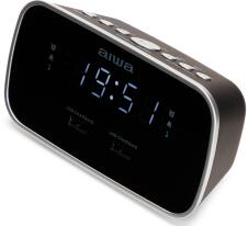 Aiwa CRU-19BK ébresztőórás rádió, fekete (13077) (13077)